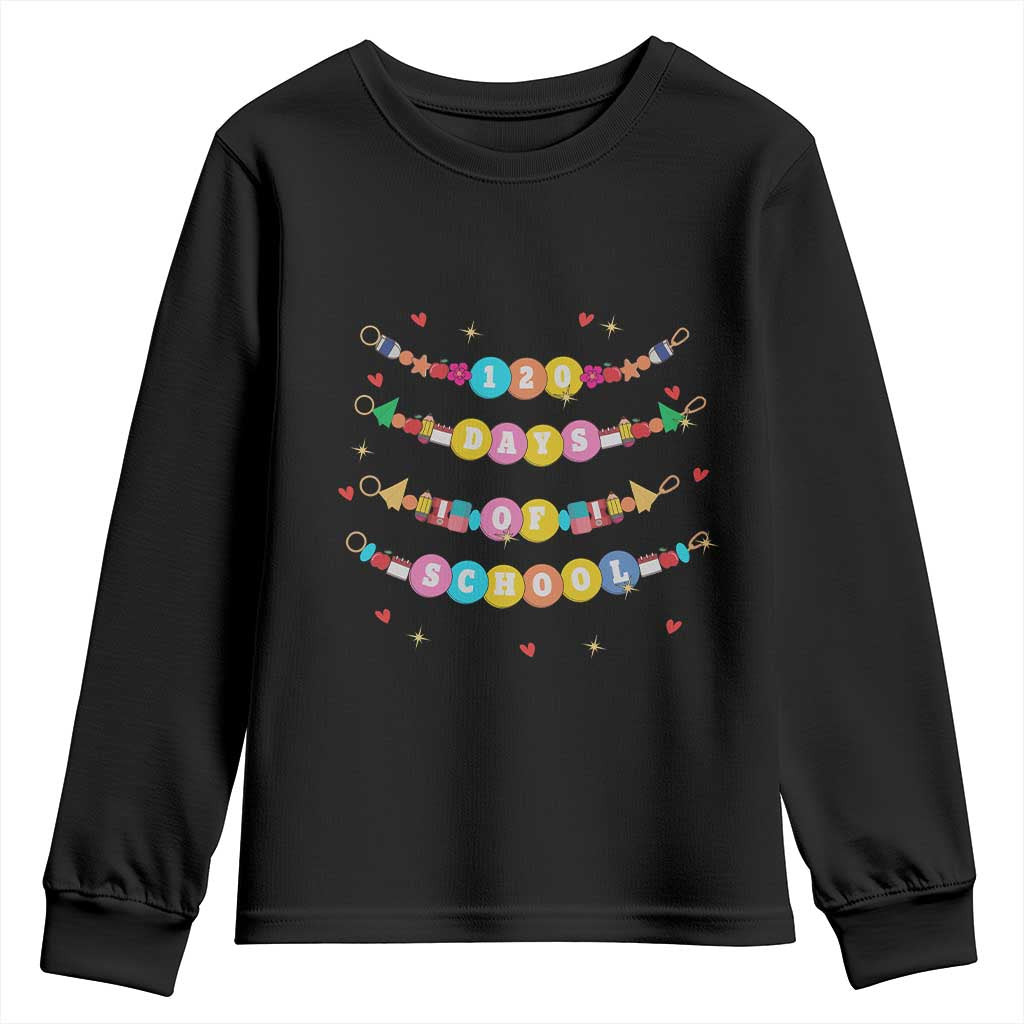 Funny 120 Days Of School Bracelet Youth Sweatshirt