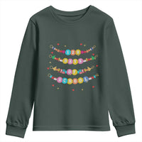 Funny 120 Days Of School Bracelet Youth Sweatshirt
