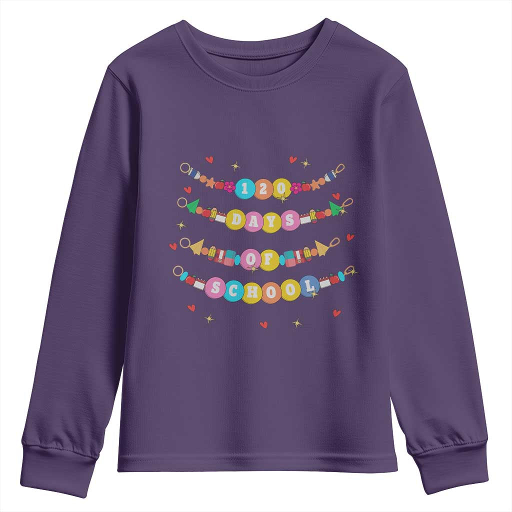 Funny 120 Days Of School Bracelet Youth Sweatshirt