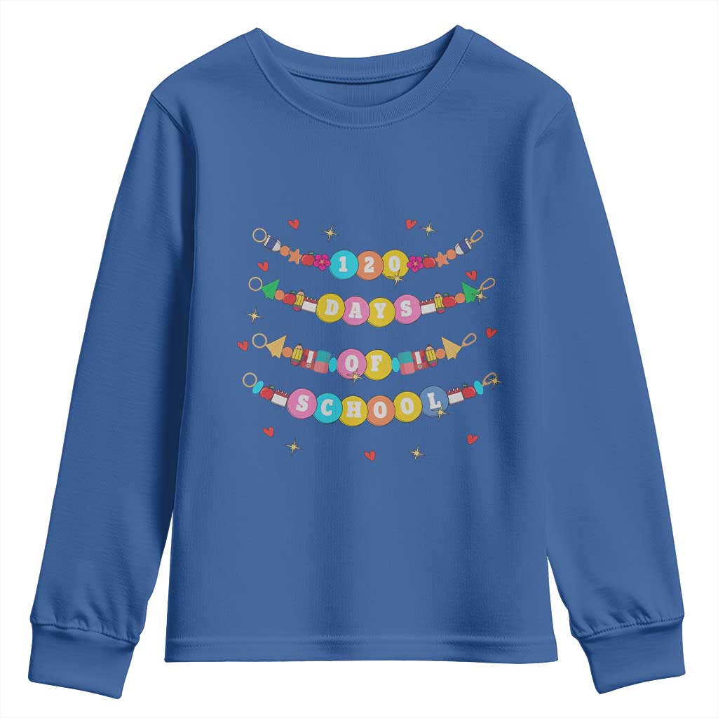 Funny 120 Days Of School Bracelet Youth Sweatshirt