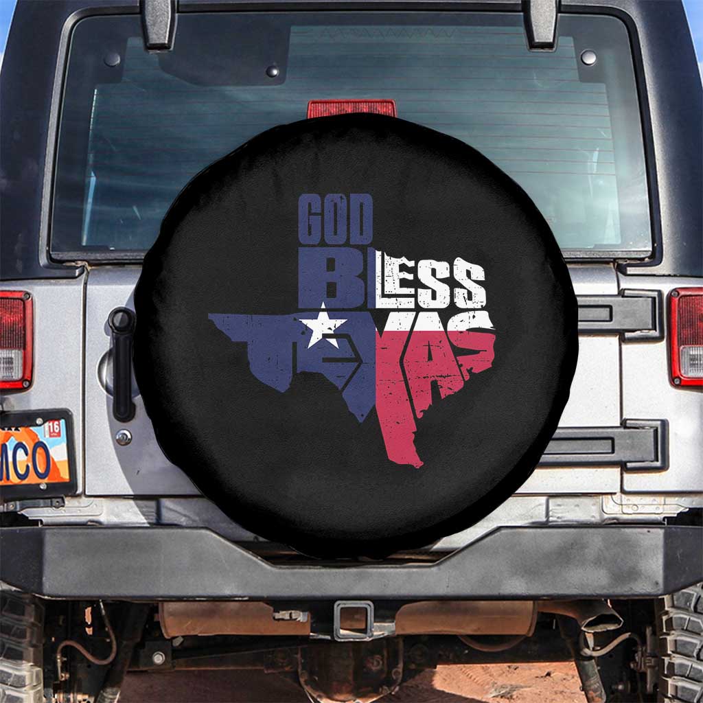 American Texan Spare Tire Cover God Bless Texas TX Flag