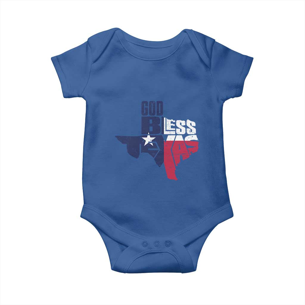 American Texan Baby Onesie God Bless Texas TX Flag