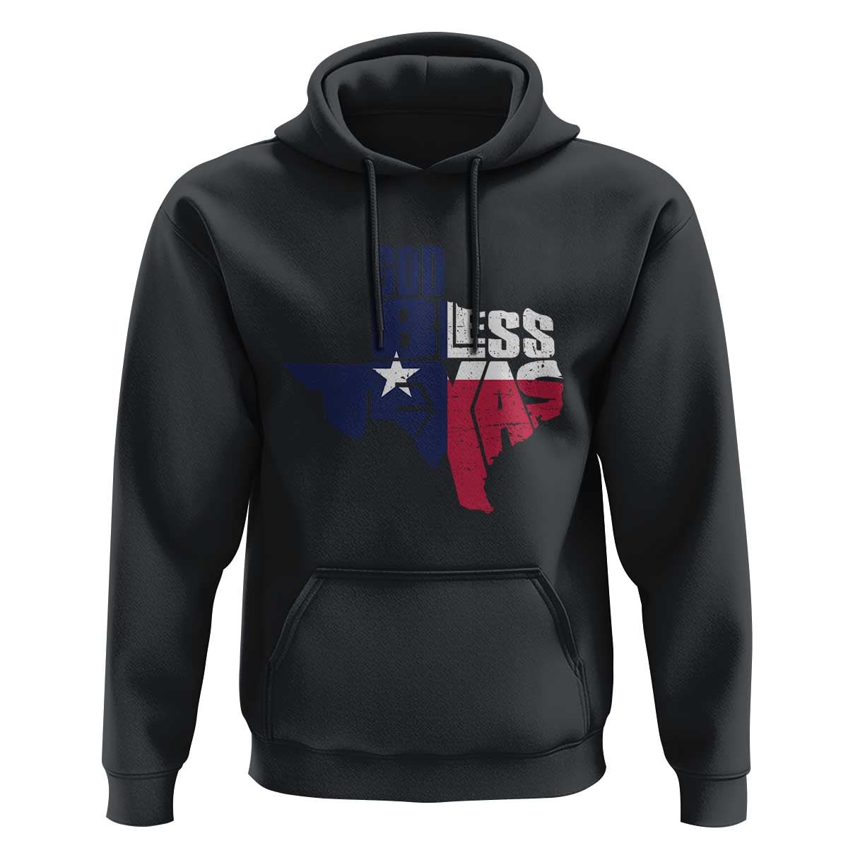 American Texan Hoodie God Bless Texas TX Flag