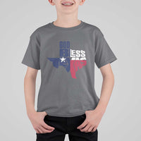 American Texan T Shirt For Kid God Bless Texas TX Flag