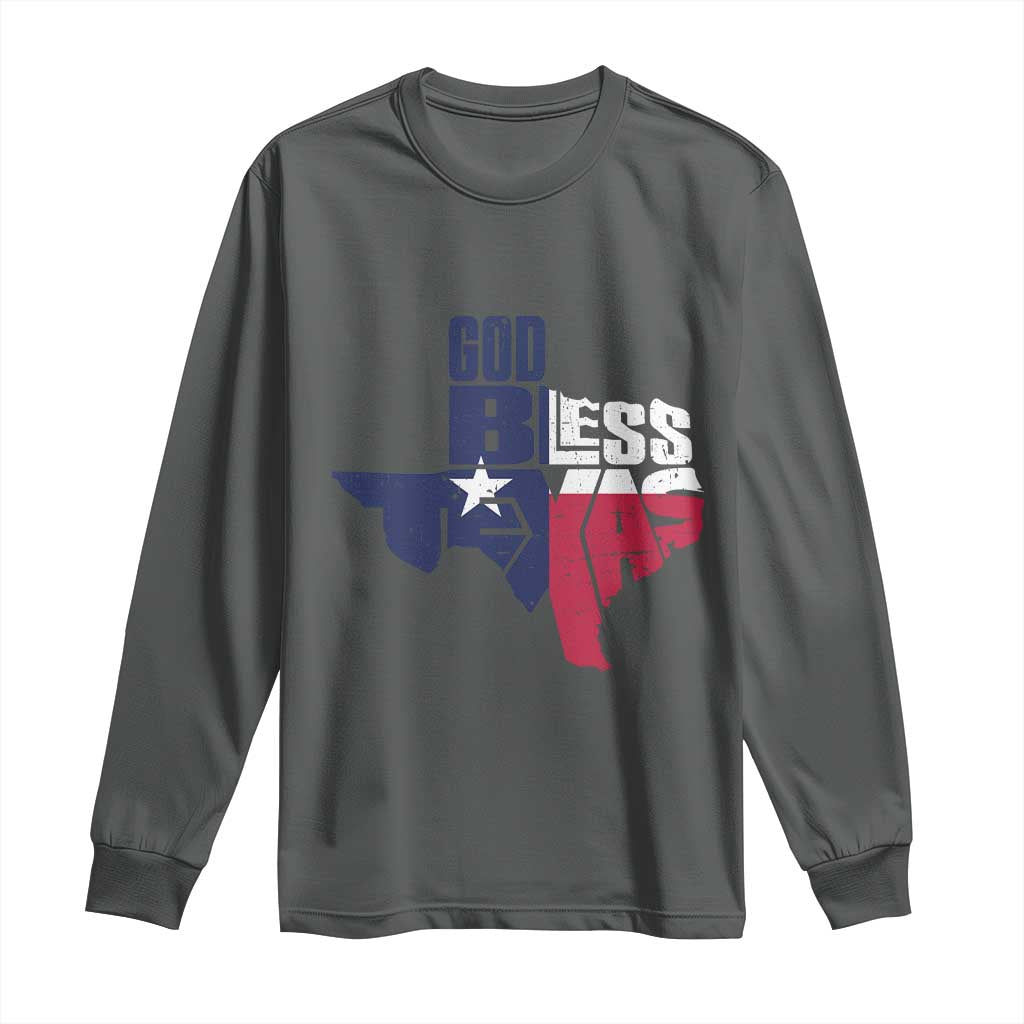 American Texan Long Sleeve Shirt God Bless Texas TX Flag