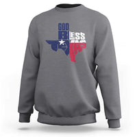 American Texan Sweatshirt God Bless Texas TX Flag