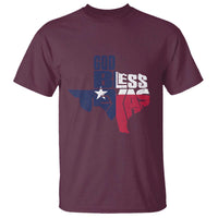 American Texan T Shirt God Bless Texas TX Flag