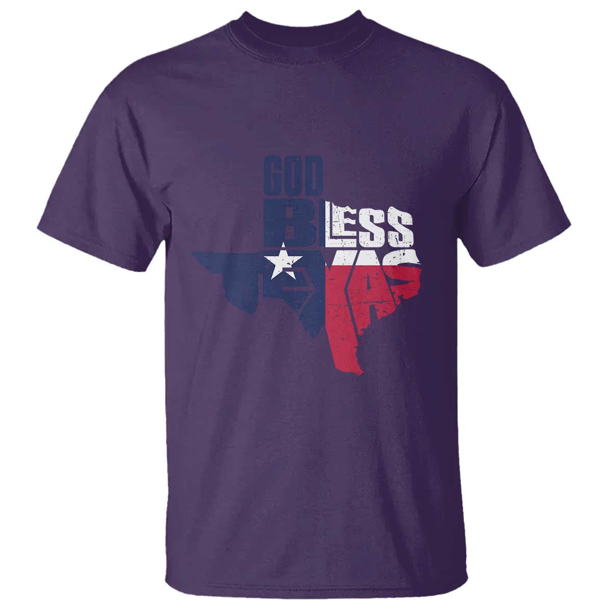 American Texan T Shirt God Bless Texas TX Flag