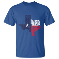 American Texan T Shirt God Bless Texas TX Flag