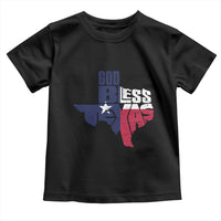 American Texan Toddler T Shirt God Bless Texas TX Flag