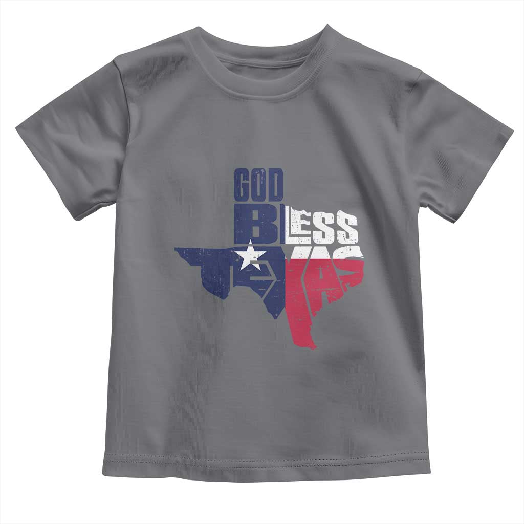 American Texan Toddler T Shirt God Bless Texas TX Flag