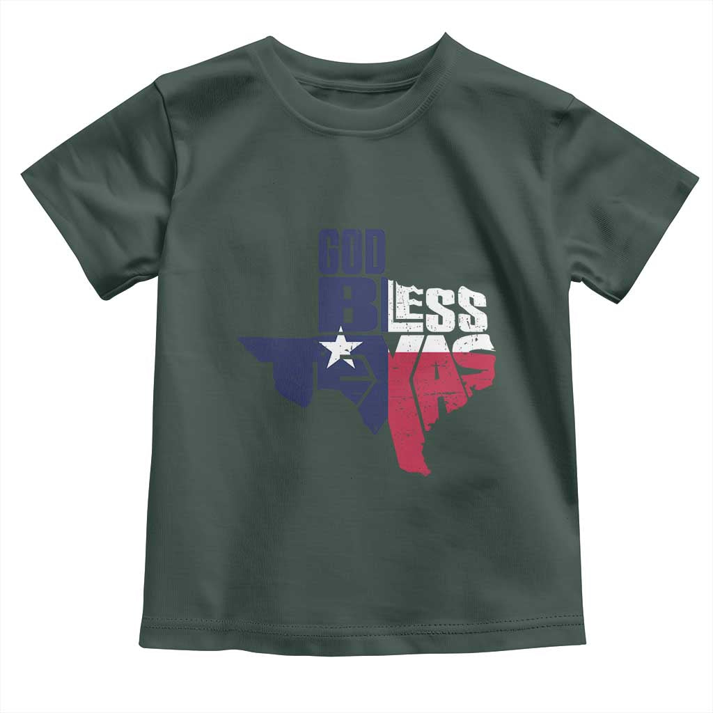American Texan Toddler T Shirt God Bless Texas TX Flag