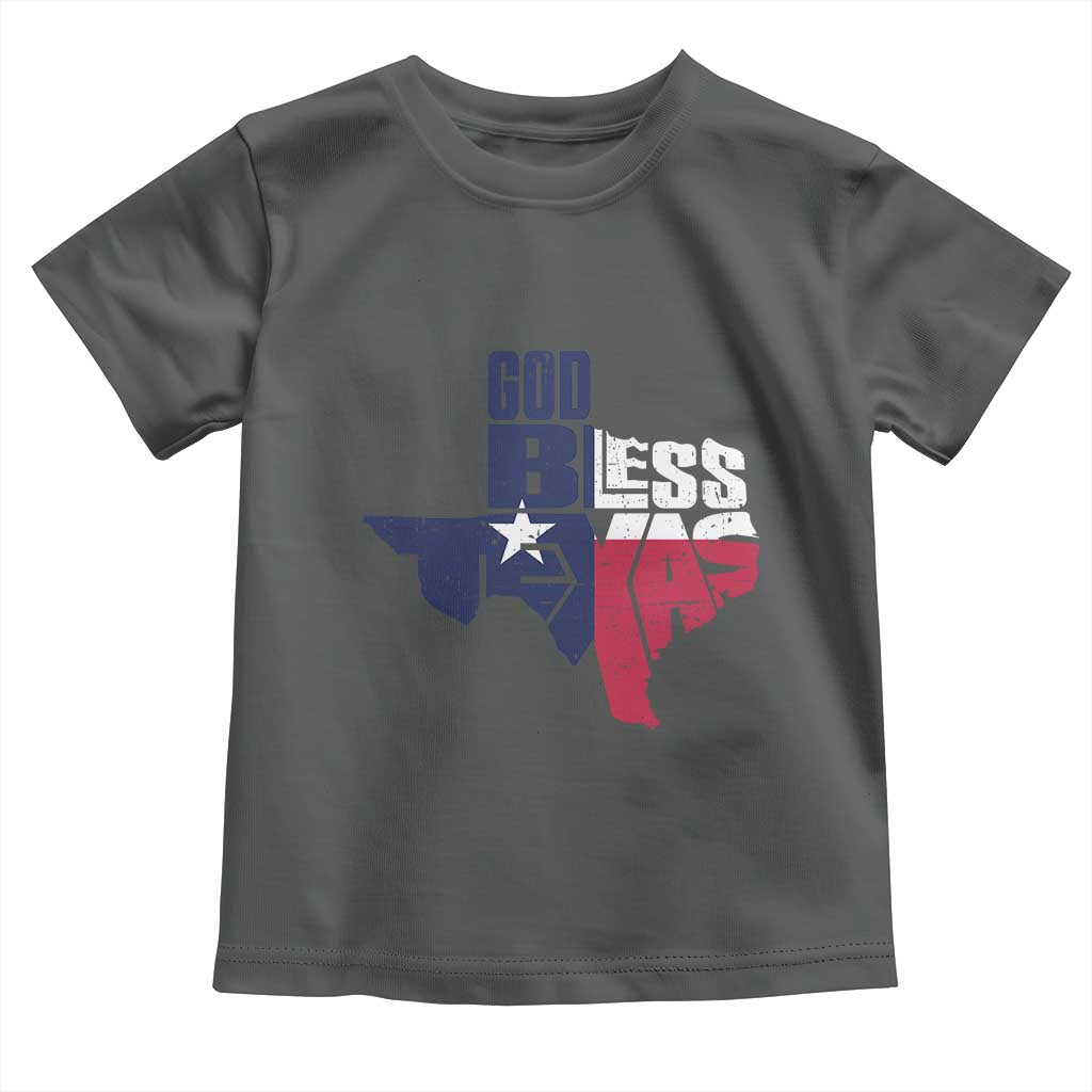 American Texan Toddler T Shirt God Bless Texas TX Flag
