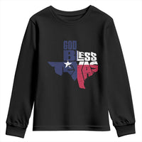 American Texan Youth Sweatshirt God Bless Texas TX Flag