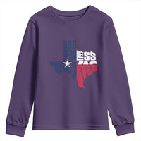 American Texan Youth Sweatshirt God Bless Texas TX Flag