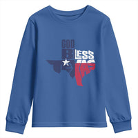 American Texan Youth Sweatshirt God Bless Texas TX Flag