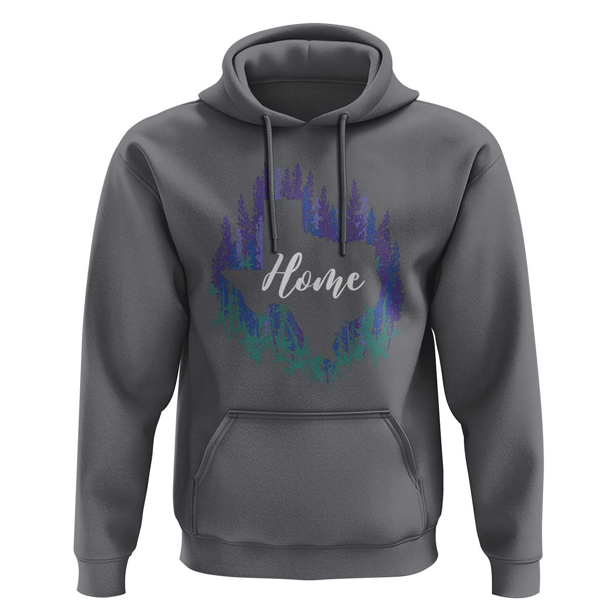 Texas Home State Map Pride Bluebonnets Hoodie