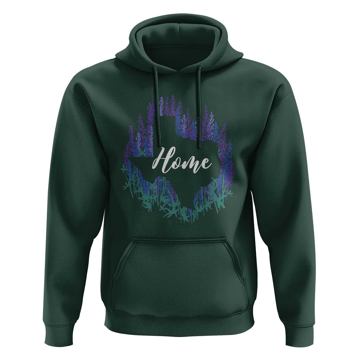 Texas Home State Map Pride Bluebonnets Hoodie