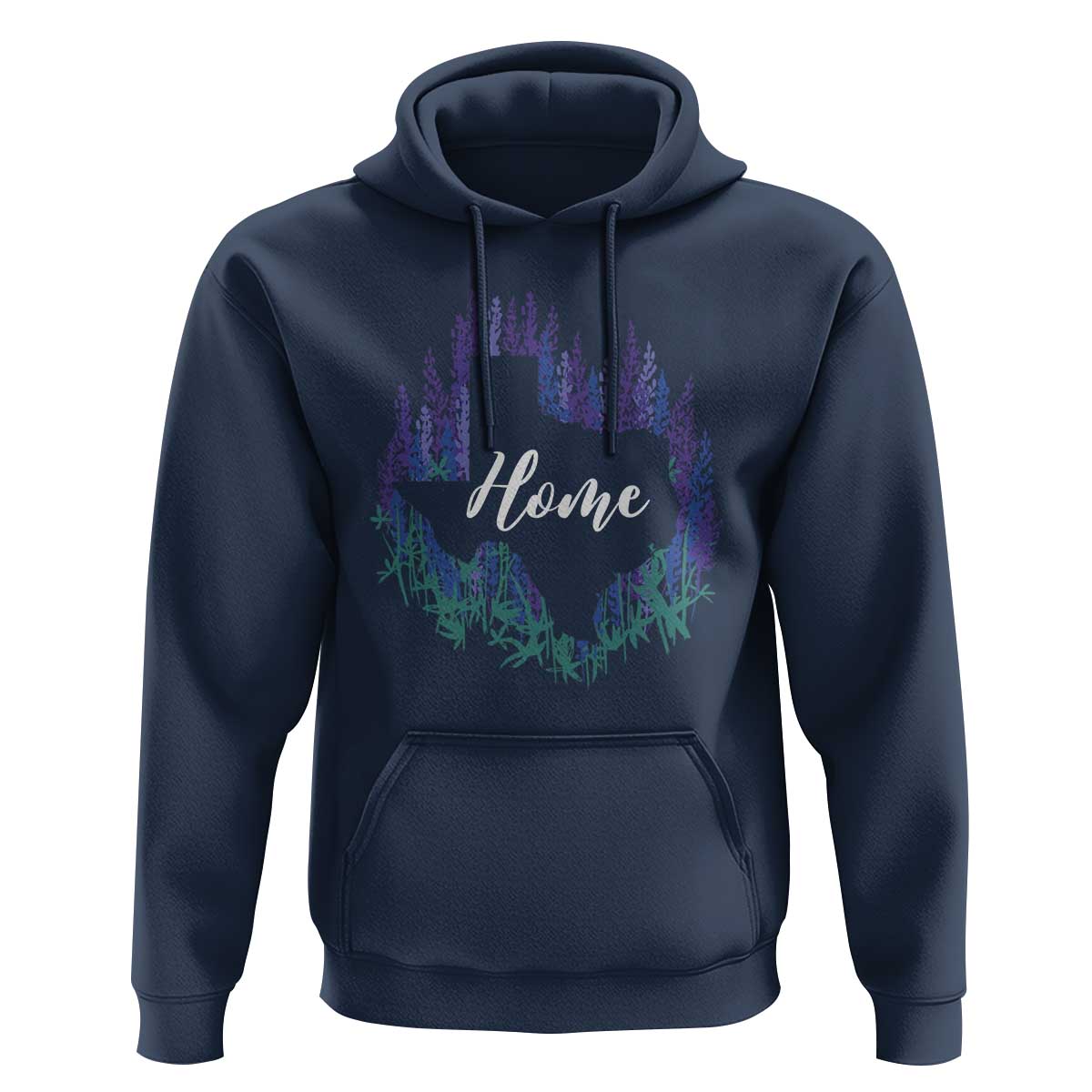 Texas Home State Map Pride Bluebonnets Hoodie