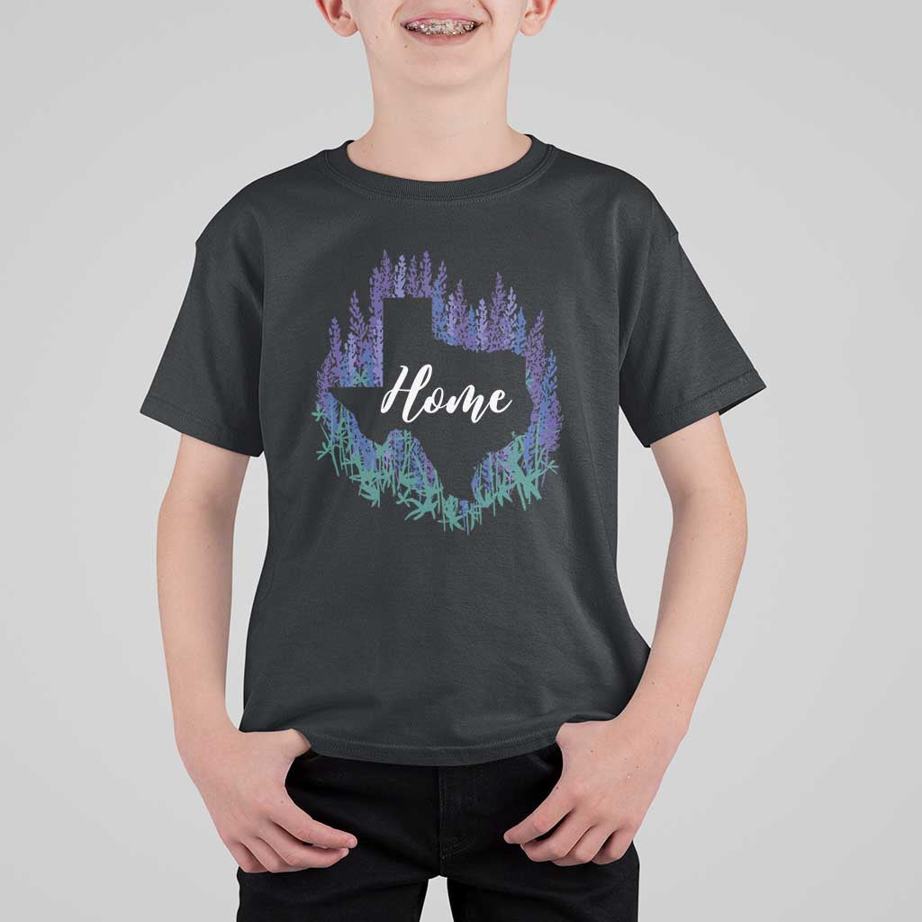 Texas Home State Map Pride Bluebonnets T Shirt For Kid