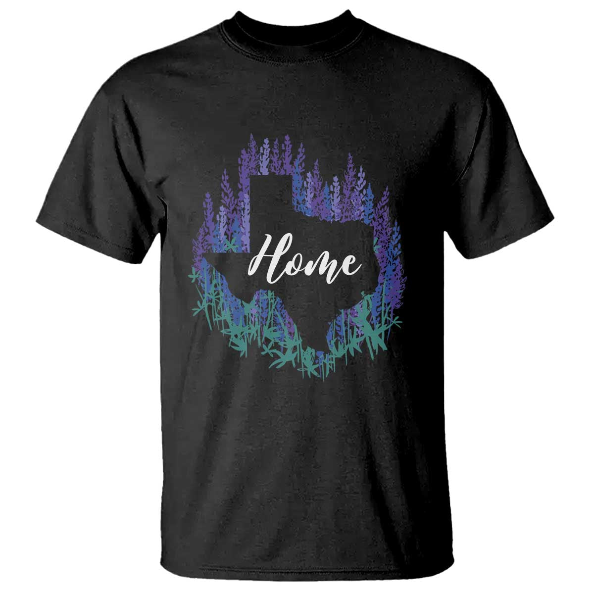 Texas Home State Map Pride Bluebonnets T Shirt