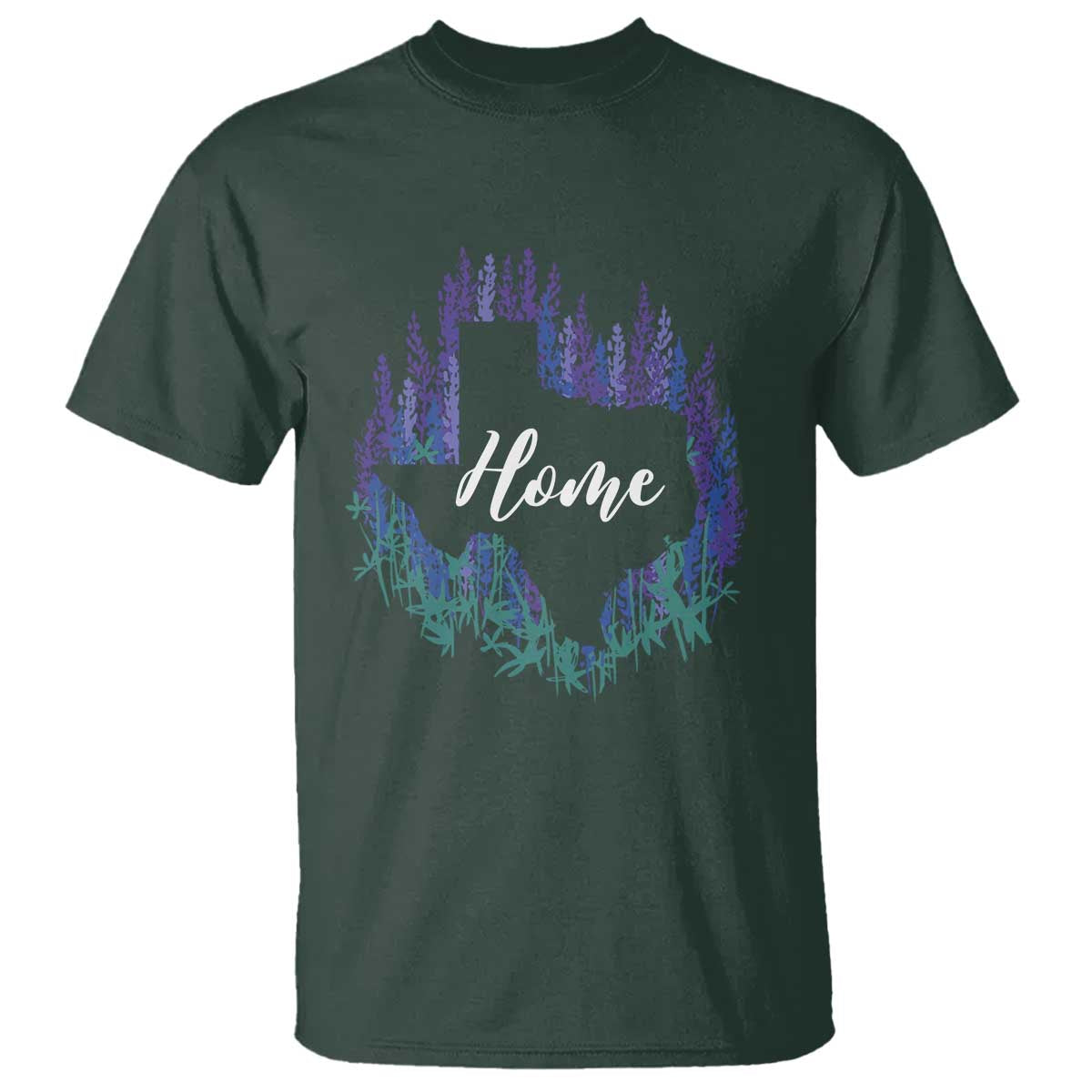 Texas Home State Map Pride Bluebonnets T Shirt