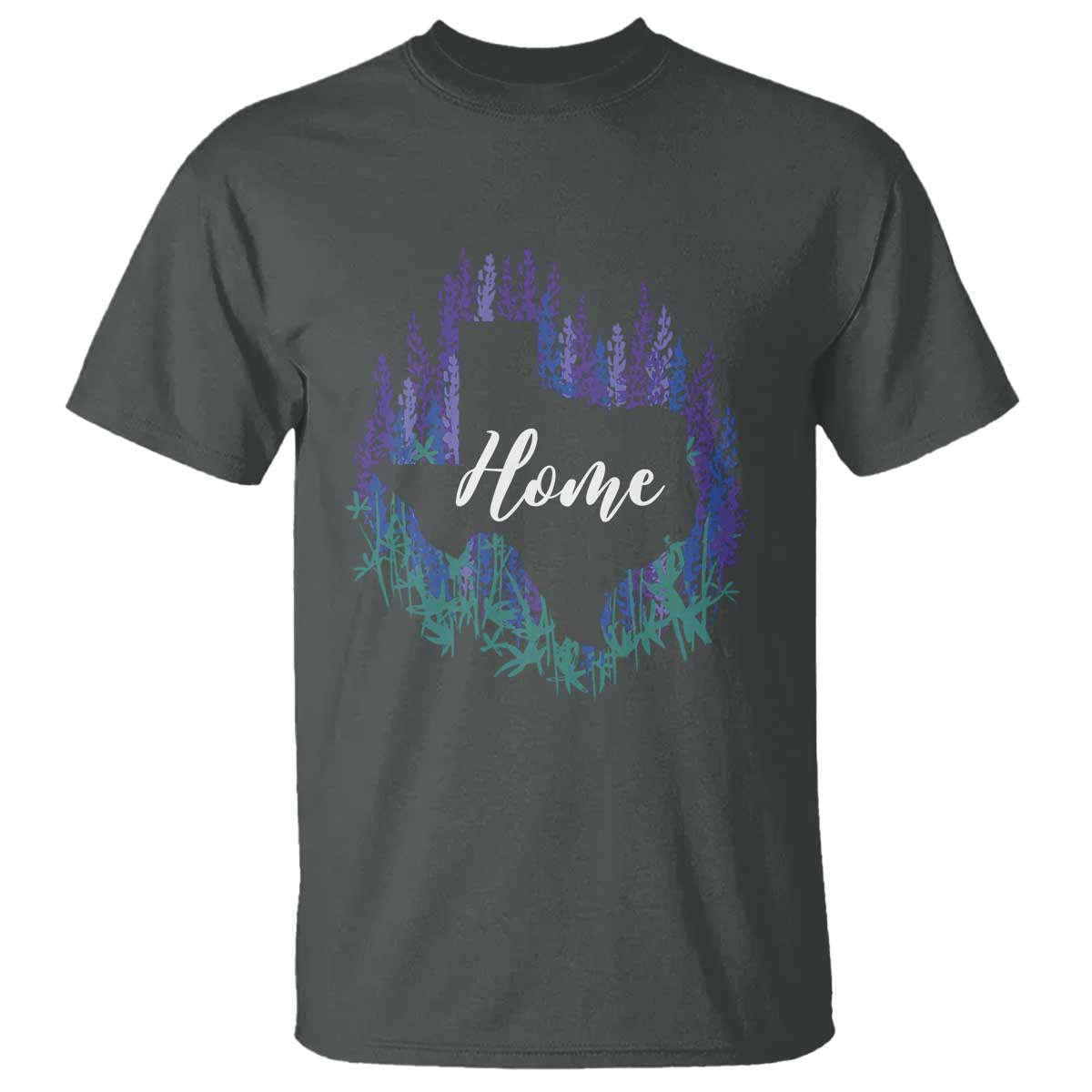 Texas Home State Map Pride Bluebonnets T Shirt