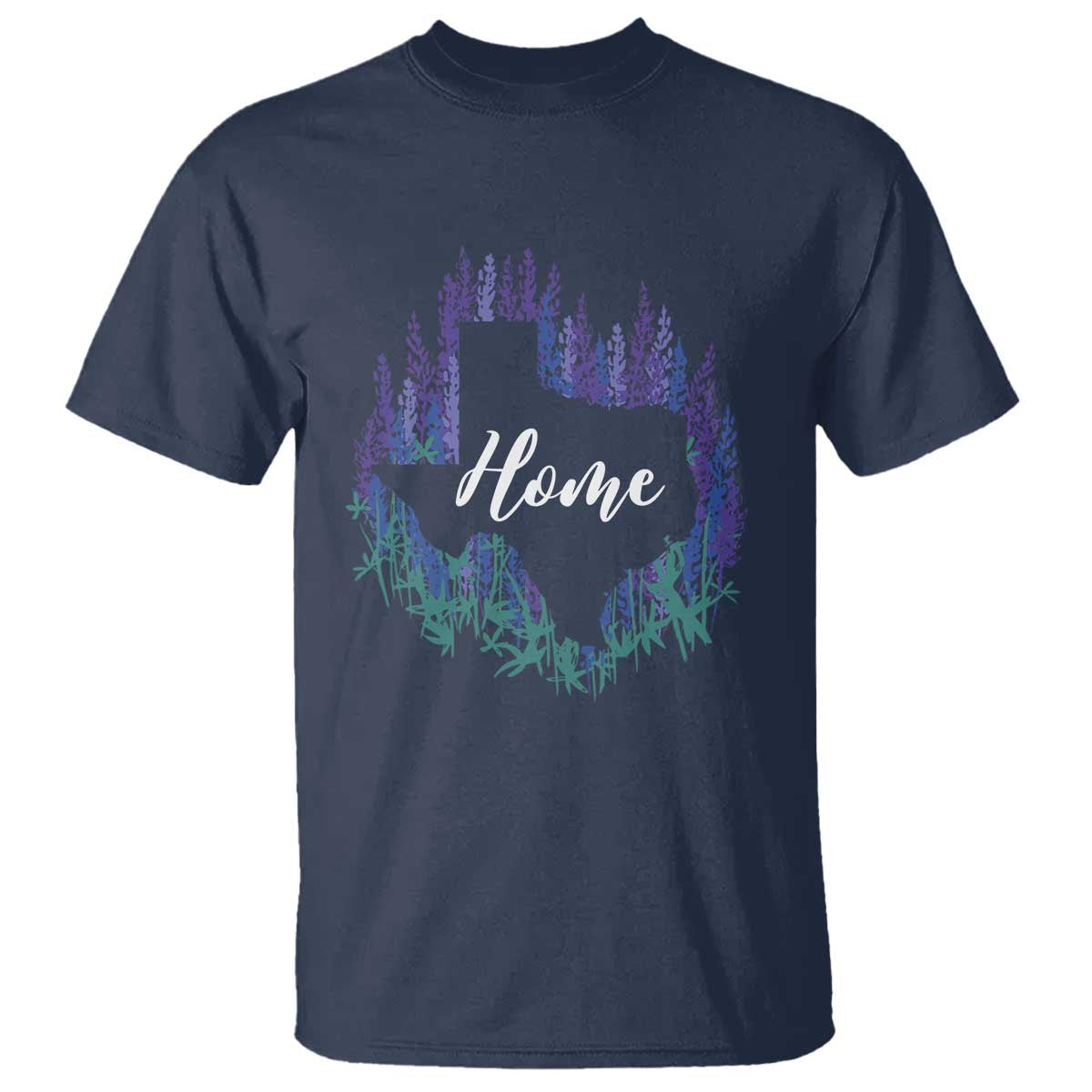 Texas Home State Map Pride Bluebonnets T Shirt