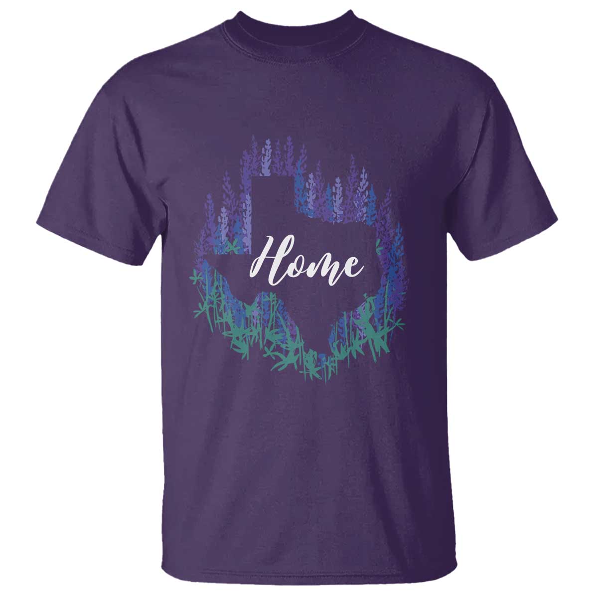 Texas Home State Map Pride Bluebonnets T Shirt