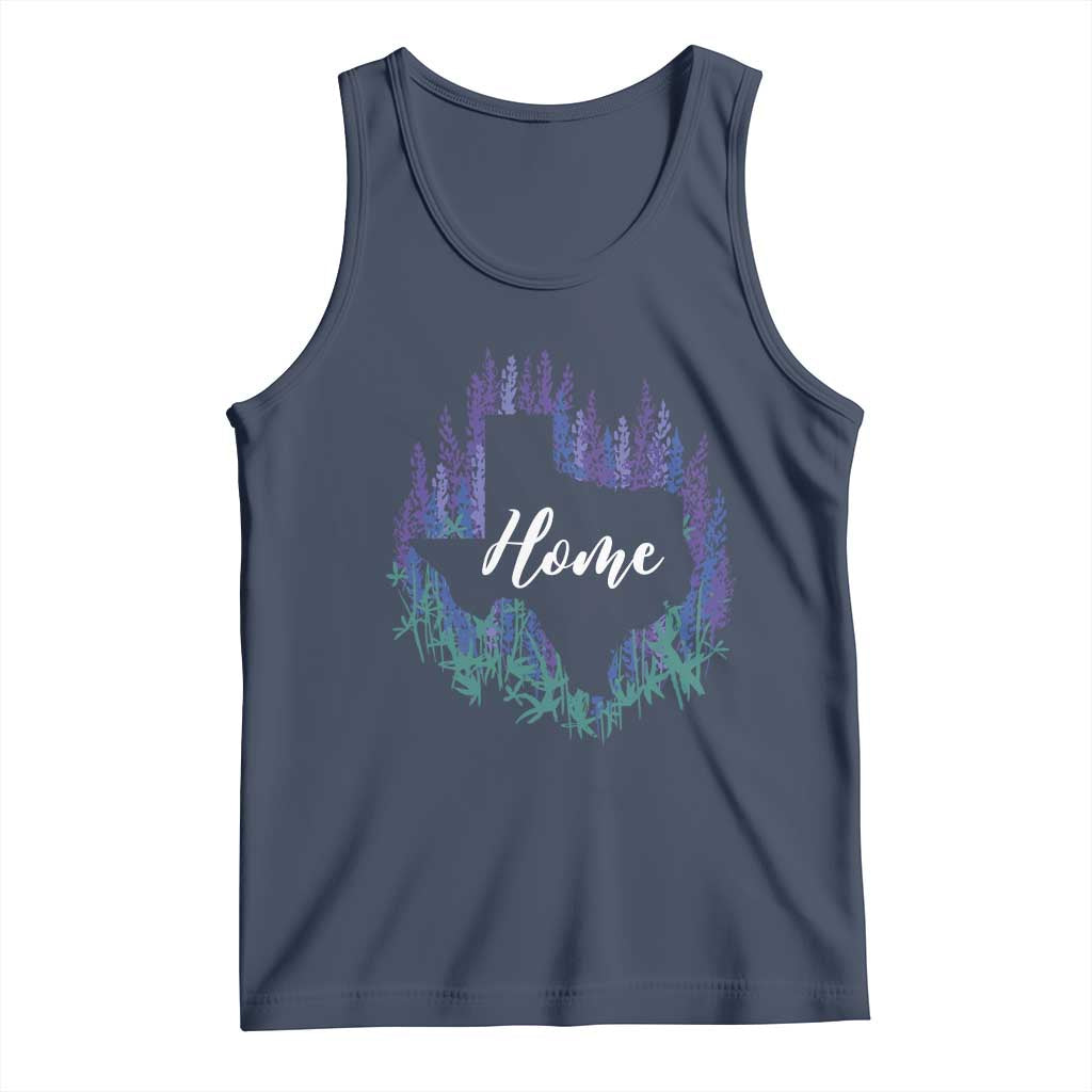 Texas Home State Map Pride Bluebonnets Tank Top