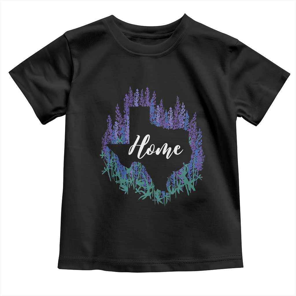 Texas Home State Map Pride Bluebonnets Toddler T Shirt