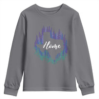 Texas Home State Map Pride Bluebonnets Youth Sweatshirt