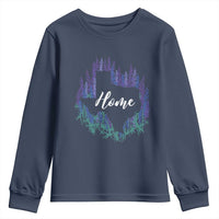 Texas Home State Map Pride Bluebonnets Youth Sweatshirt