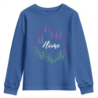 Texas Home State Map Pride Bluebonnets Youth Sweatshirt