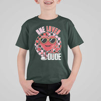 Funny Valentine's Day T Shirt For Kid One Loved Dude Cute Heart Checkerboard