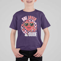 Funny Valentine's Day T Shirt For Kid One Loved Dude Cute Heart Checkerboard