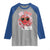 Funny Valentine's Day Raglan Shirt One Loved Dude Cute Heart Checkerboard