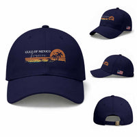 Gulf Of Mexico Forever Baseball Cap Beach Palm Treen Vintage Retro