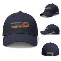 Gulf Of Mexico Forever Baseball Cap Beach Palm Treen Vintage Retro