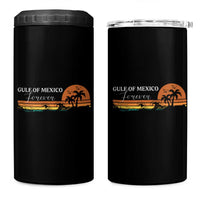 Gulf Of Mexico Forever 4 in 1 Can Cooler Tumbler Beach Palm Treen Vintage Retro