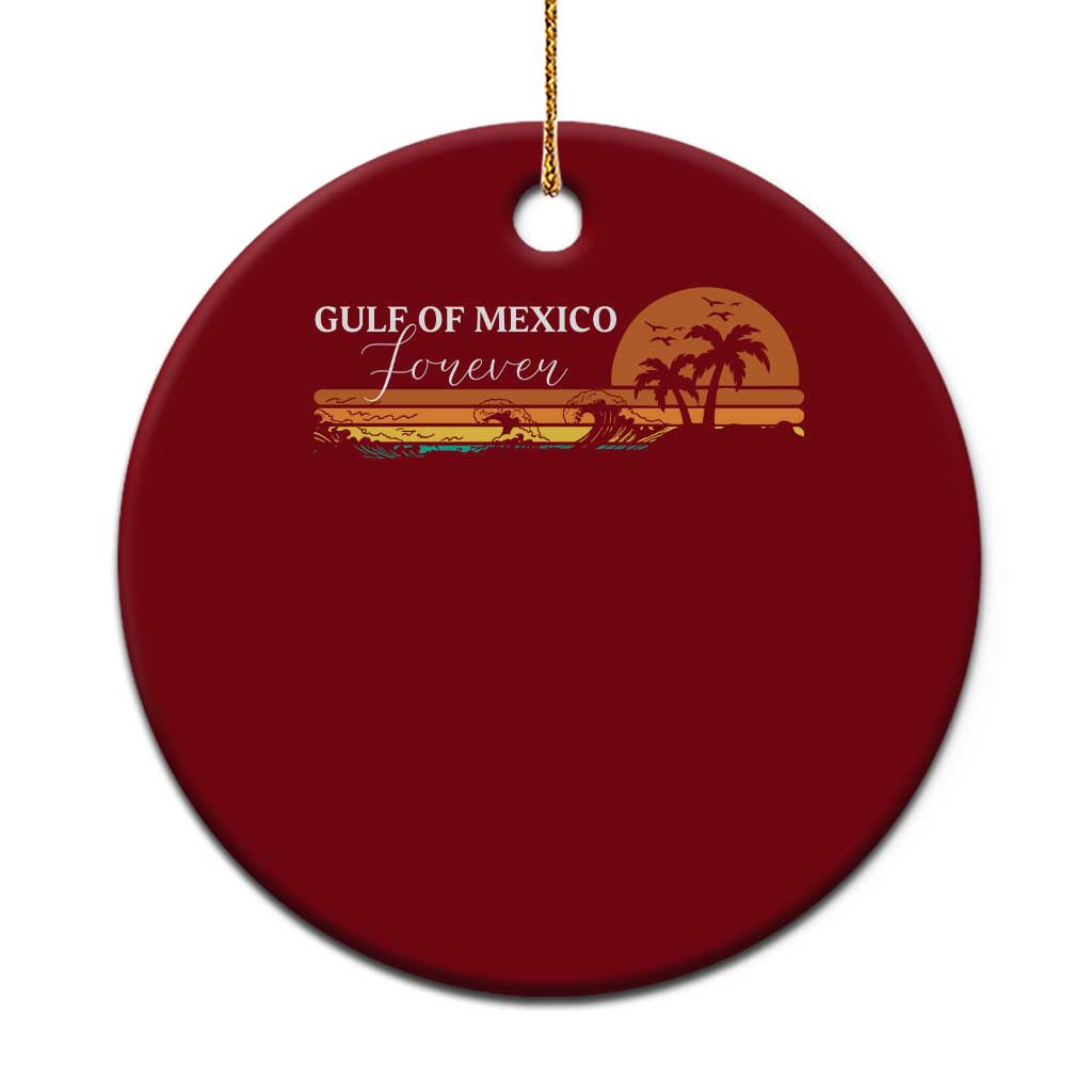 Gulf Of Mexico Forever Ceramic Ornament Beach Palm Treen Vintage Retro - Wonder Print Shop