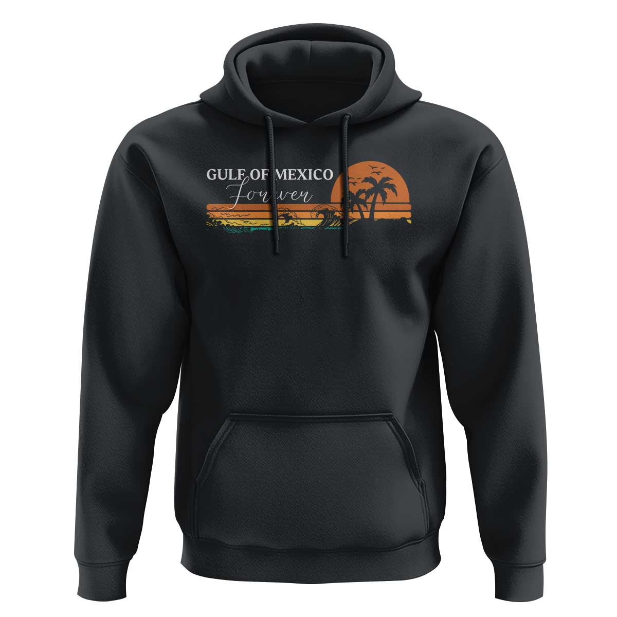 Gulf Of Mexico Forever Hoodie Beach Palm Treen Vintage Retro