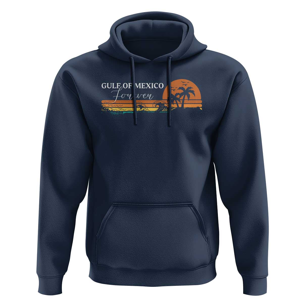 Gulf Of Mexico Forever Hoodie Beach Palm Treen Vintage Retro