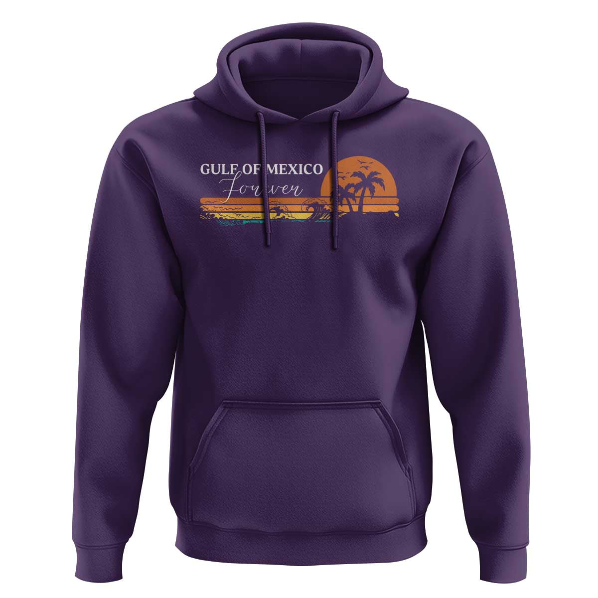 Gulf Of Mexico Forever Hoodie Beach Palm Treen Vintage Retro