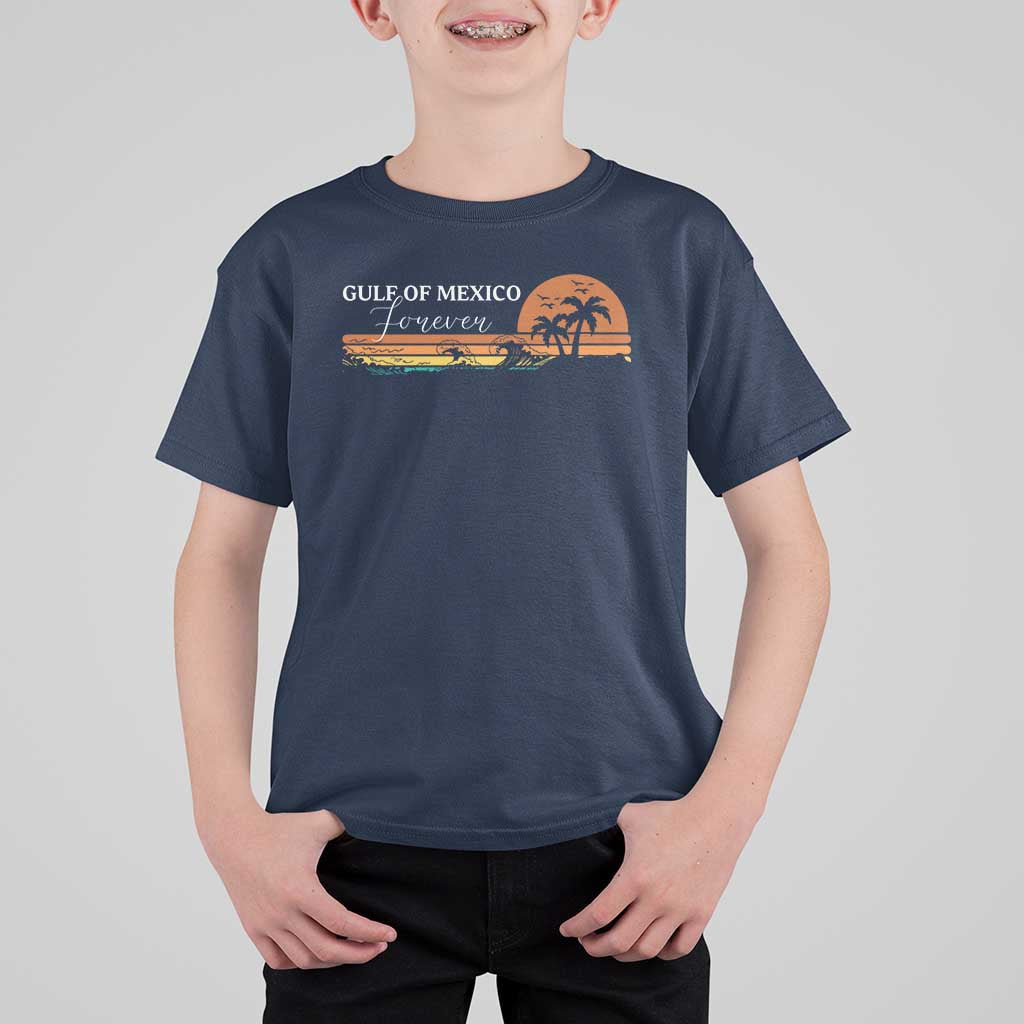 Gulf Of Mexico Forever T Shirt For Kid Beach Palm Treen Vintage Retro