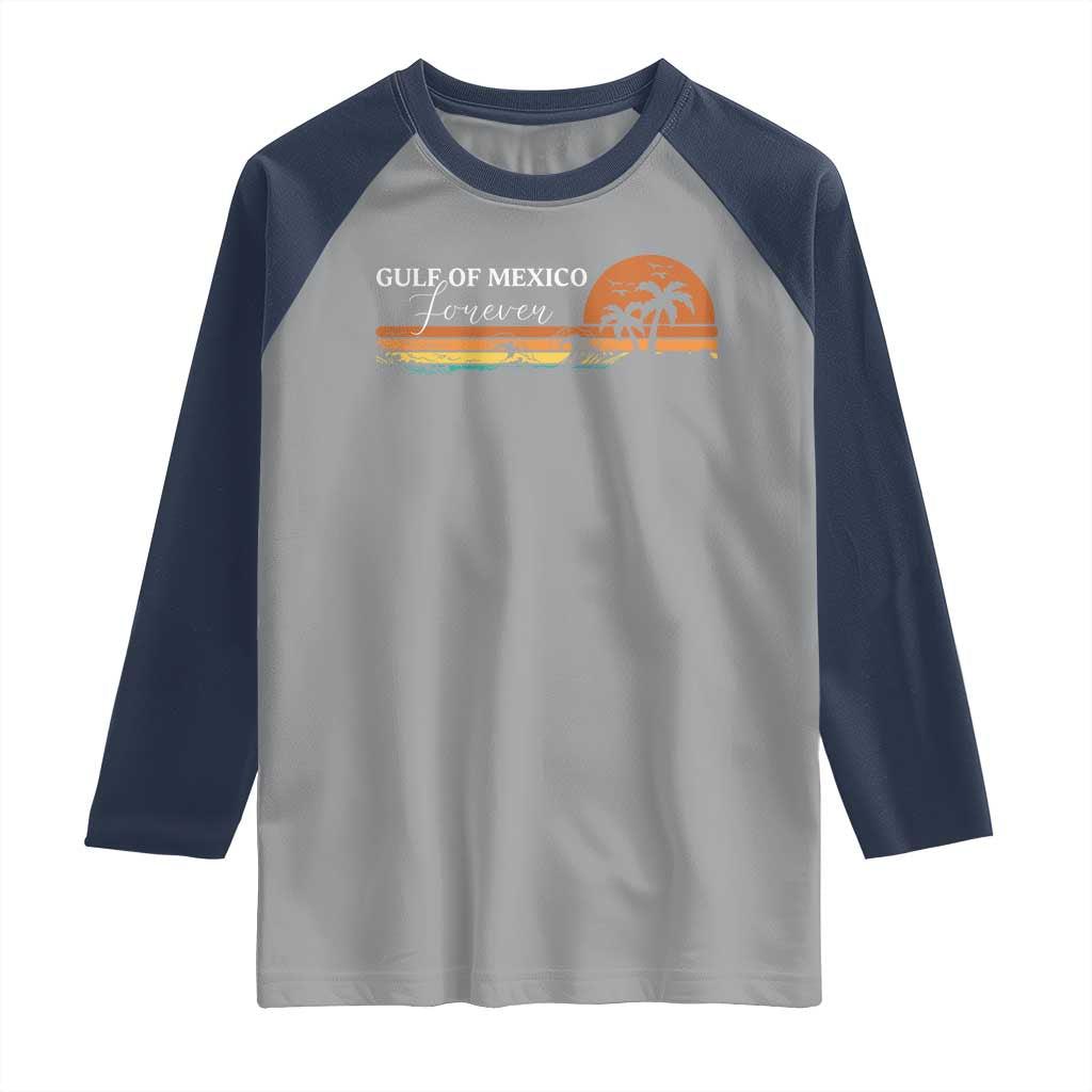 Gulf Of Mexico Forever Raglan Shirt Beach Palm Treen Vintage Retro