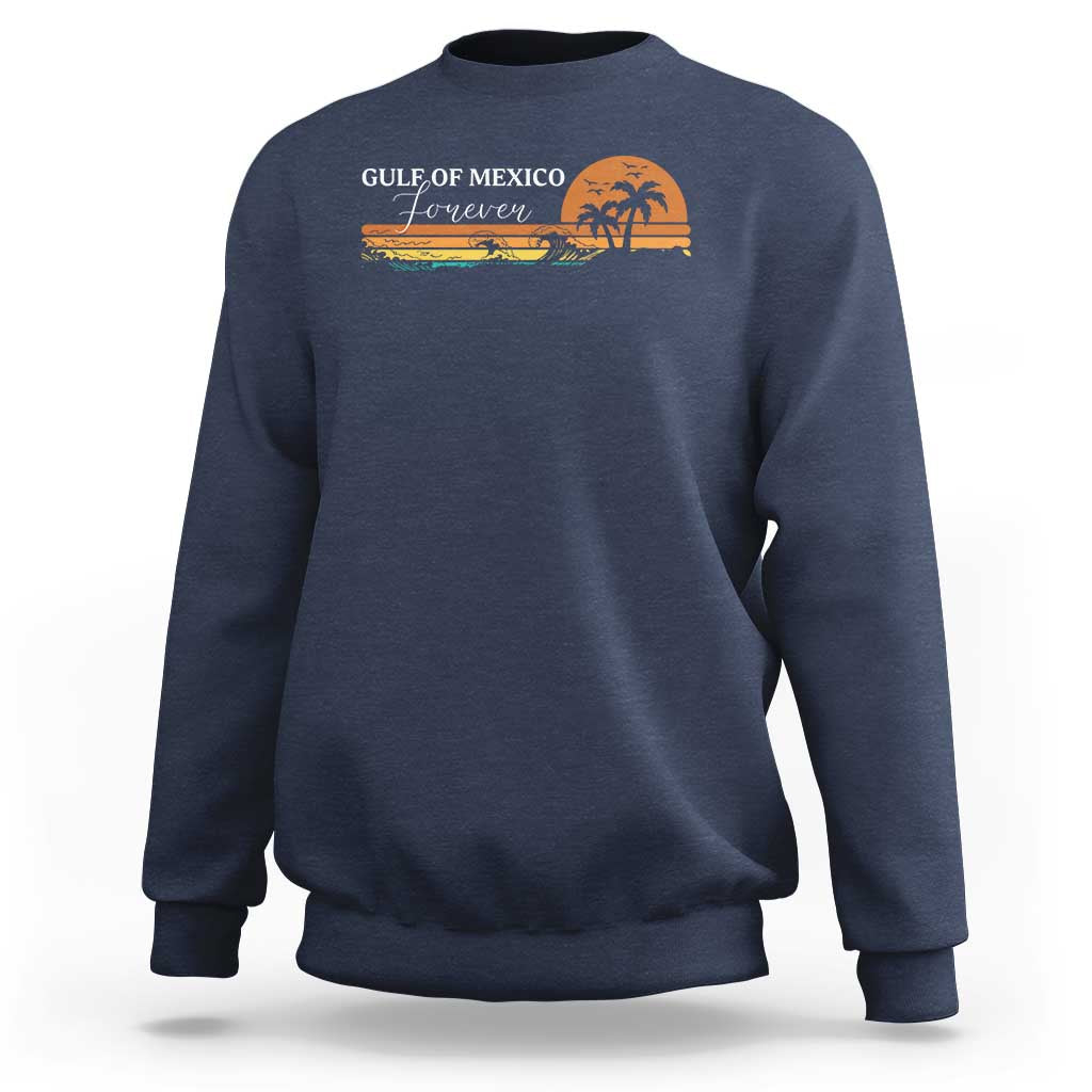 Gulf Of Mexico Forever Sweatshirt Beach Palm Treen Vintage Retro