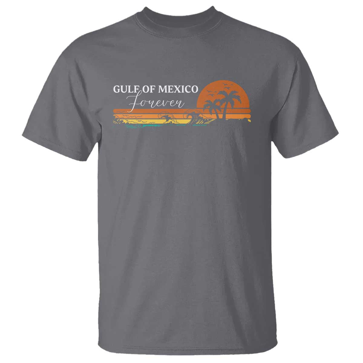 Gulf Of Mexico Forever T Shirt Beach Palm Treen Vintage Retro