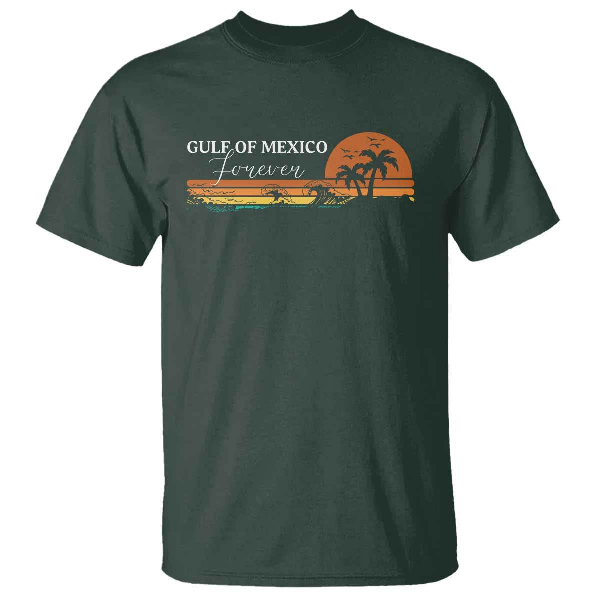 Gulf Of Mexico Forever T Shirt Beach Palm Treen Vintage Retro