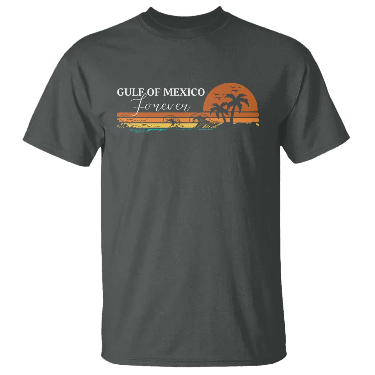 Gulf Of Mexico Forever T Shirt Beach Palm Treen Vintage Retro